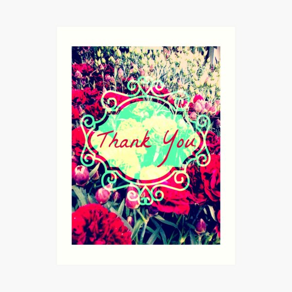 Thank You Country Garden Art Print