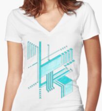 Isometric Women's Fitted V-Neck T-Shirt