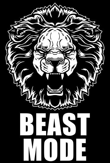 "Beast Mode Gym Fitness Lion" Poster by maniacfitness ...