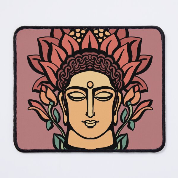 Item preview, Peaceful Buddha face with lotus flower designed and sold by Shailendra Singh.