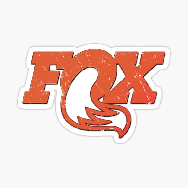 FOX Aufkleber Logo 3 Orange – RTF Bikeparts