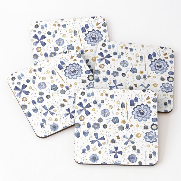 Item preview, Indigo Flower Mashup designed and sold by squirrell.
