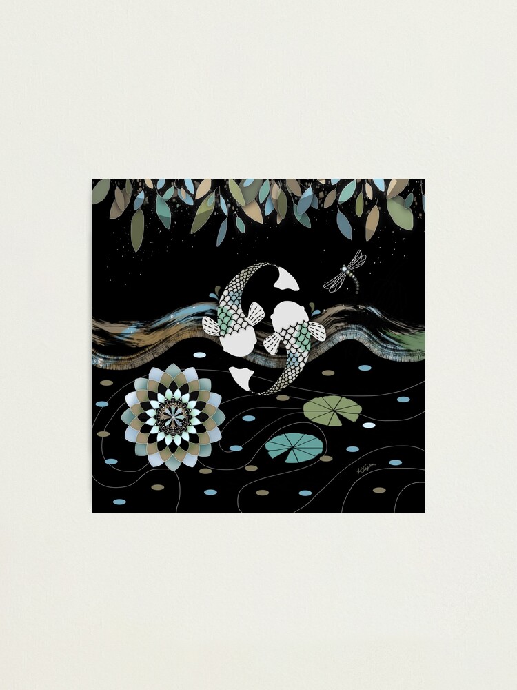 Alternate view of Lucky Koi Mandala Photographic Print