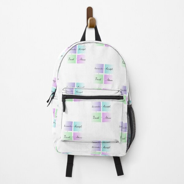 Item preview, SURRENDER ACCEPT TRUST ATTUNE | Purple, pink, green blue designed and sold by KalghiCraftsCo.