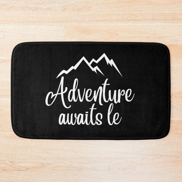 Item preview, Adventure Awaits le Mountain Hiking Camping Tree Mountains Tent Art Design Happy Apparel Essential Inspiration Joy Mood Funny designed and sold by DesignByHeartUK.