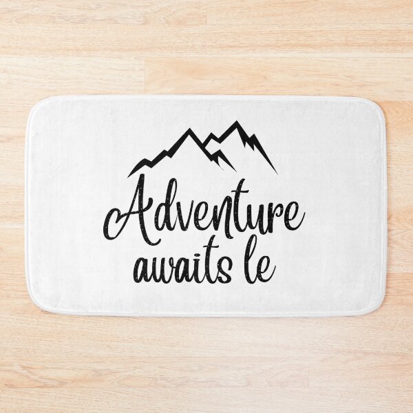 Item preview, Adventure Awaits le Mountain Hiking Camping Tree Mountains Tent Art Design Happy Apparel Essential Inspiration Joy Mood Funny designed and sold by DesignByHeartUK.