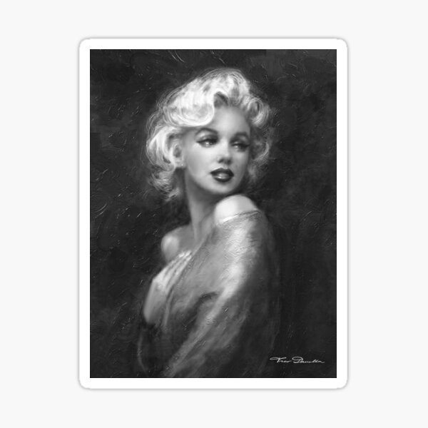 Theos Marilyn WW schwarz-weiß Sticker