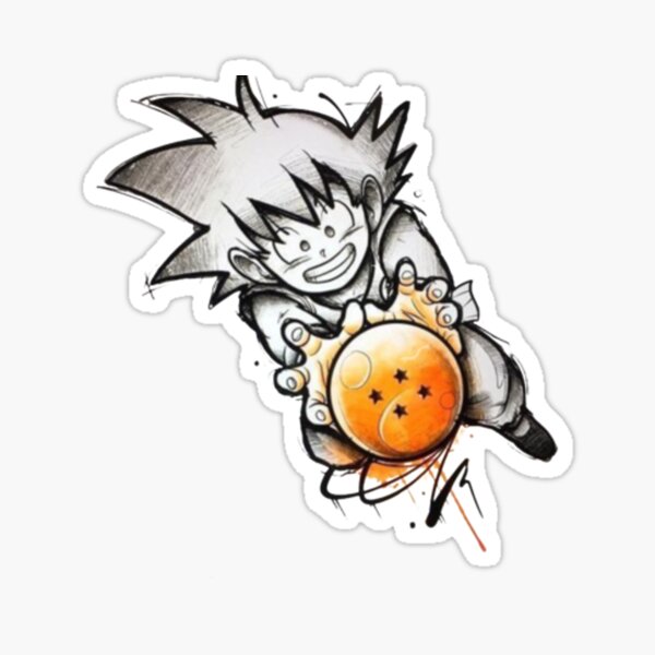  Pegatina «Kid Goku y bola de cristal Dragon Ball Z» de AmyBashi