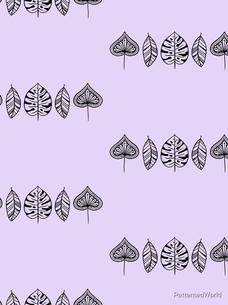 Thumbnail 4 of 4, Samsung Galaxy Phone Case, Patterned Leaves, Violet designed and sold by PatternedWorld.