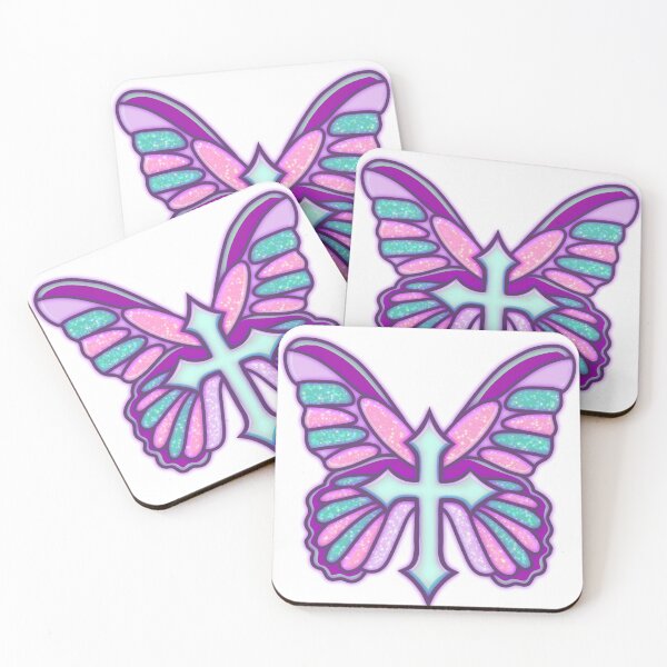 Item preview, Y2K Butterfly Cross - Vibrant designed and sold by CaseyLeeArt.
