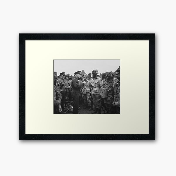 Vista previa del artículo con la obra «Ike hablando con aerotransportado el día D», diseñado y vendido por warishellstore.
