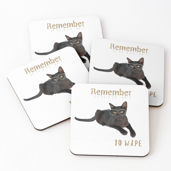 Item preview, Black Cat Remember to wipe. Cat Isolated Cutout PNG designed and sold by Shifa19.