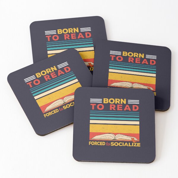 Item preview, VINTAGE FUNNY BORN TO READ FORCED TO SOCIALZE FOR BOOKWORMS designed and sold by The Bookworm Store.