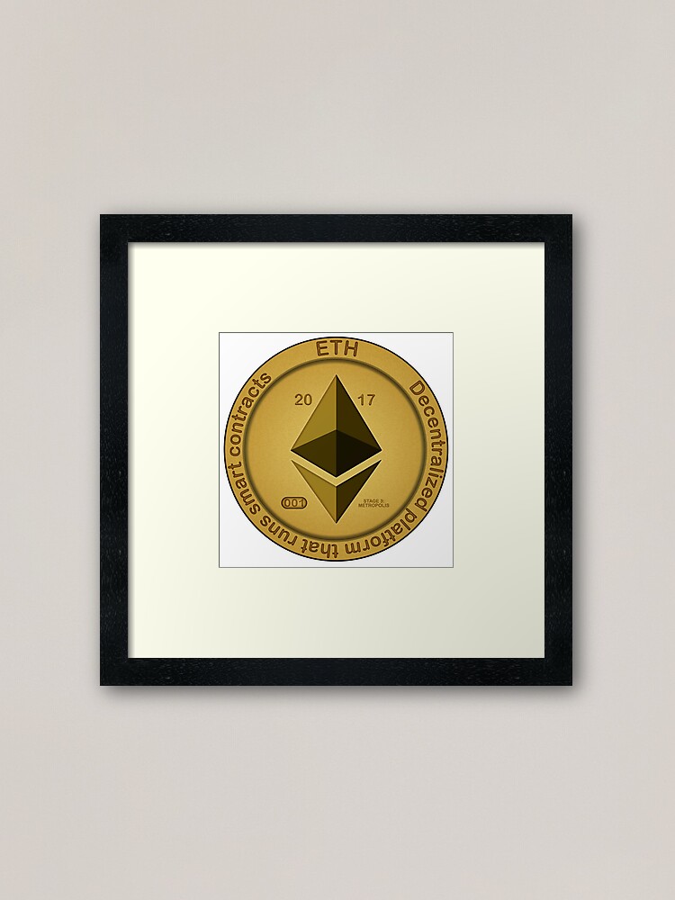 Ethereum Coin with Walnut Display