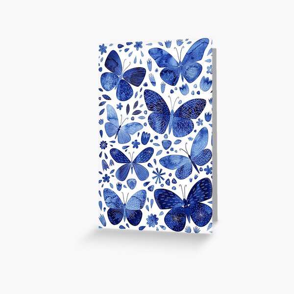 Blue Butterflies Greeting Card