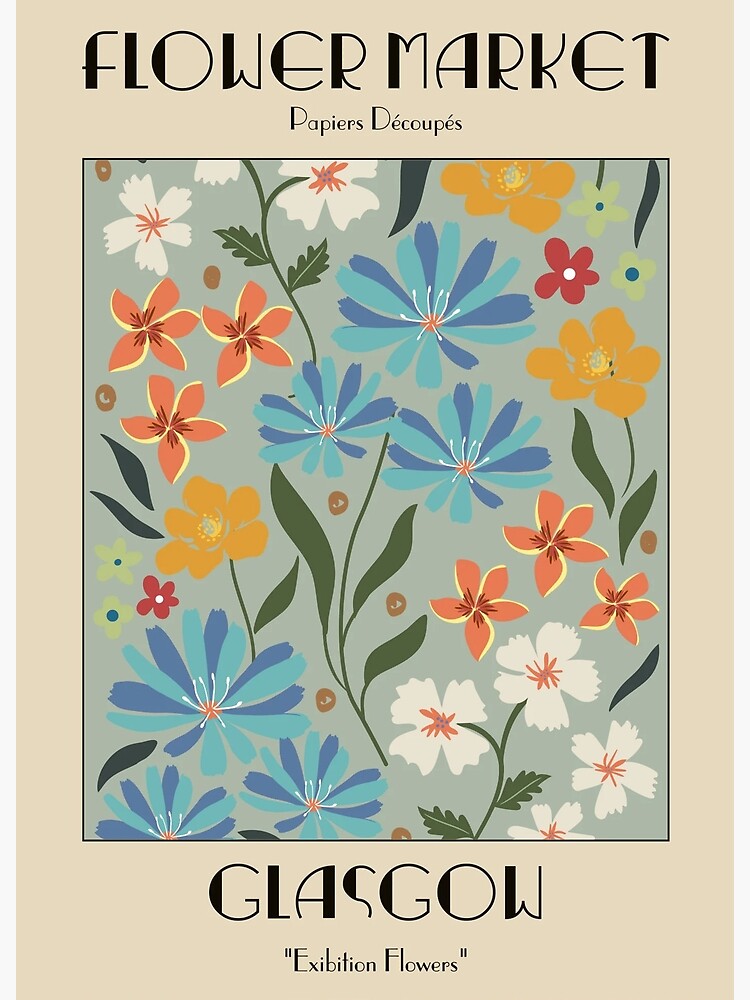 "Flower Market Glasgow Poster" Poster for Sale by boreysense Redbubble