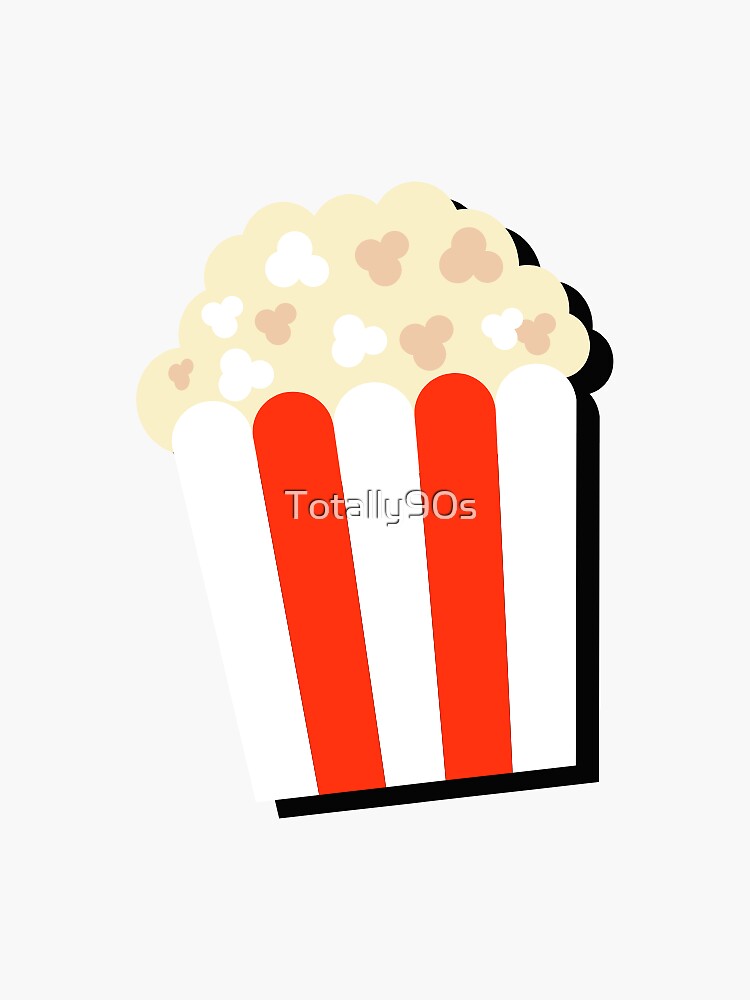"Retro Aesthetic Popcorn Abstract Art Design" Sticker for Sale by