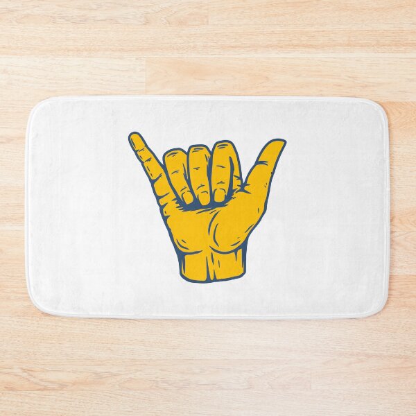 Item preview, Blue Outline Yellow Hang Loose Shaka designed and sold by EpicCreation.