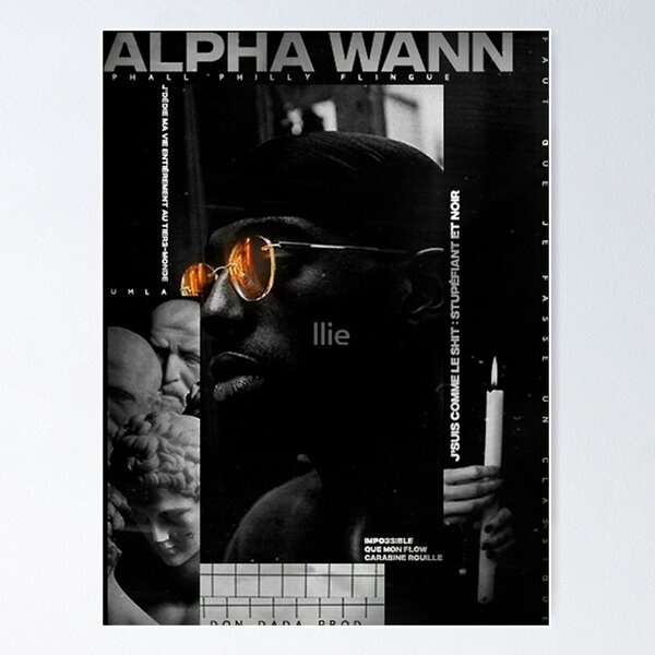 Poster du rappeur Alpha Wann, Affiche murale de rap