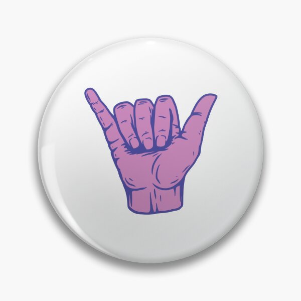 Item preview, Blue Outline Purple Hang Loose Shaka designed and sold by EpicCreation.