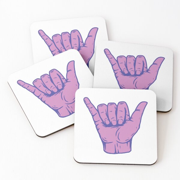 Item preview, Blue Outline Purple Hang Loose Shaka designed and sold by EpicCreation.