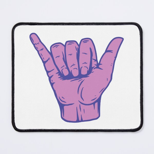 Item preview, Blue Outline Purple Hang Loose Shaka designed and sold by EpicCreation.
