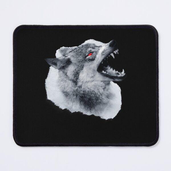 Item preview, Warning: Big Bad Wolf. Scary Wolf With Red Eyes designed and sold by Rebel-Design.