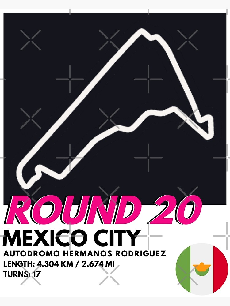 Formula 1 2022 Season Mexico City Grand Prix Info Poster For Sale By