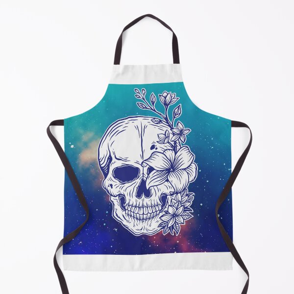 Item preview, flowered skull under starry sky designed and sold by mrelax57700.