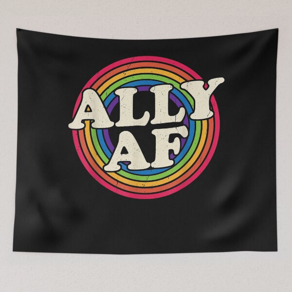 Aperçu de l'œuvre Ally AF - Gay Pride Month Shirt - LGBT Rainbow créée et vendue par ArthurClaessens.