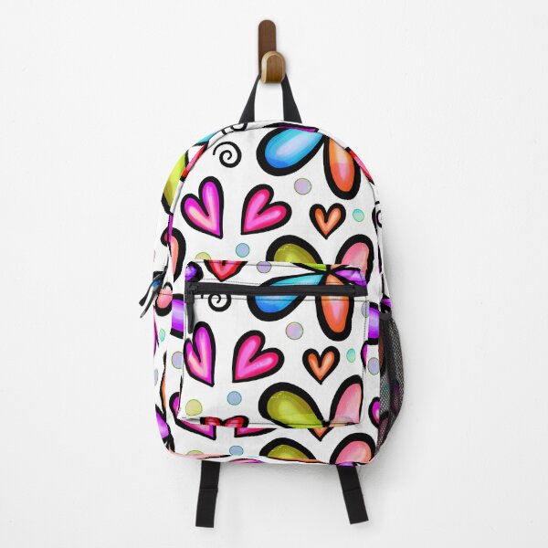 Item preview, Hippy flowers, hearts, dots, and doodles designed and sold by Becky Hunter.