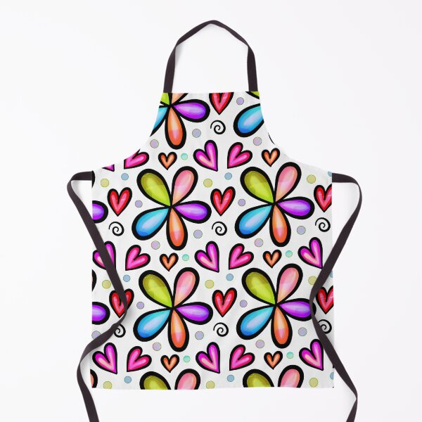 Item preview, Hippy flowers, hearts, dots, and doodles designed and sold by Becky Hunter.
