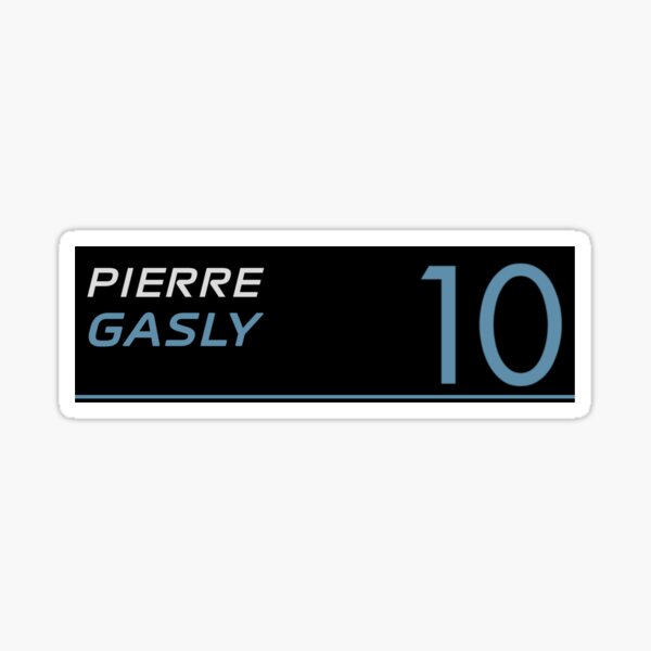 "Formula 1 2022 Pierre Gasly Number 10 New TV Graphics" Sticker by