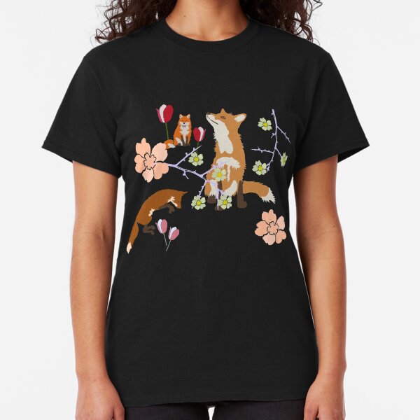 Fox in flowers Classic T-Shirt