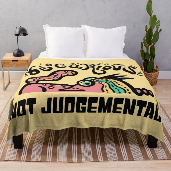 Item preview, BE CURIOUS NOT JUDJMENTAL. Yellow version designed and sold by GreissDesign.