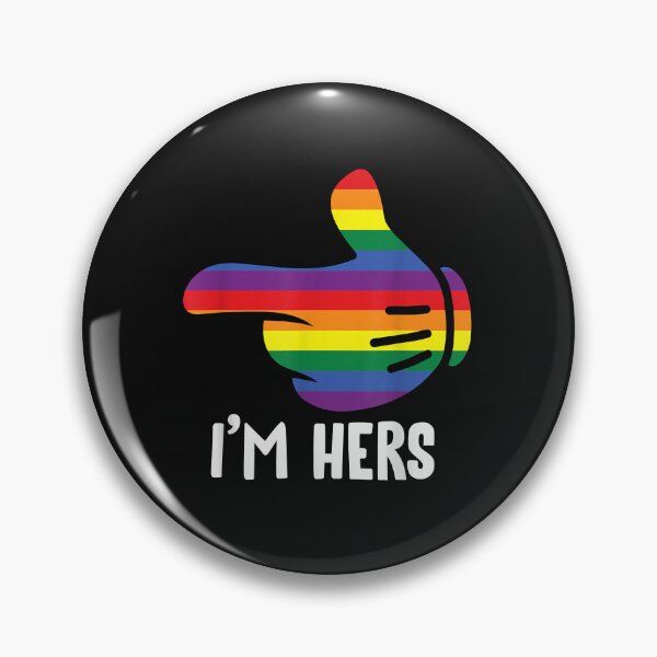 Artikelvorschau, I'm Hers Rainbow Lesbian Couple Funny LGBT Pride Matching entworfen und verkauft von ArthurClaessens.
