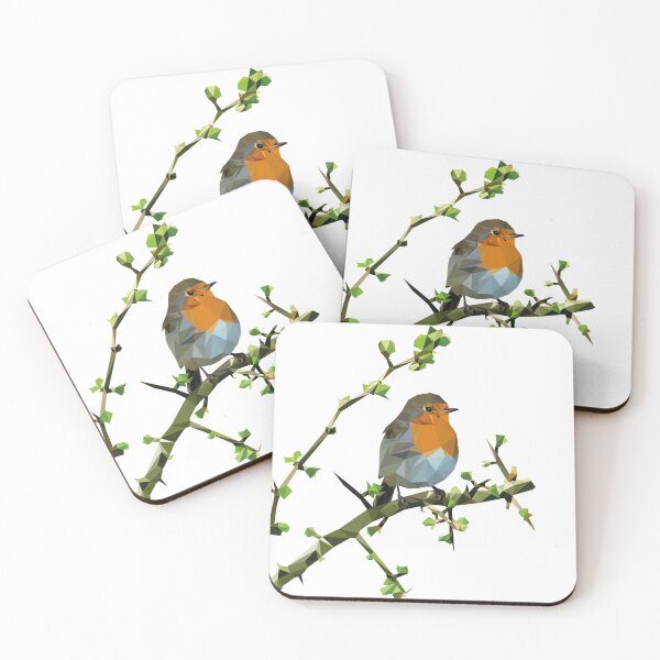 Item preview, Robin bird lowpoly transparent looking to the right designed and sold by xP42.