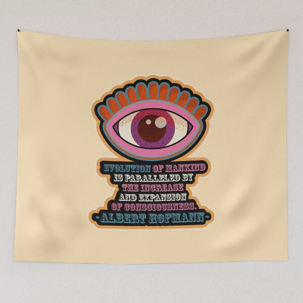Item preview, Albert Hofmann - Trip Style (Eye Version) - colorful illustration - “Evolution of mankind is paralleled by the increase and expansion of consciousness.” designed and sold by Boogosh.