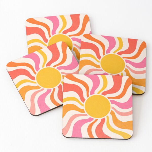 Item preview, Sun Retro 70s Colorful Orange Pink Sunrays designed and sold by trajeado14.