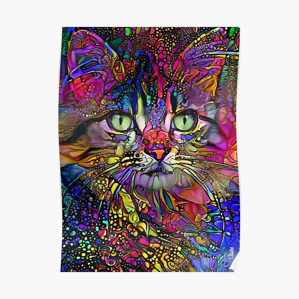 quot Mandy Calypso cat quot Poster by salomitata Redbubble