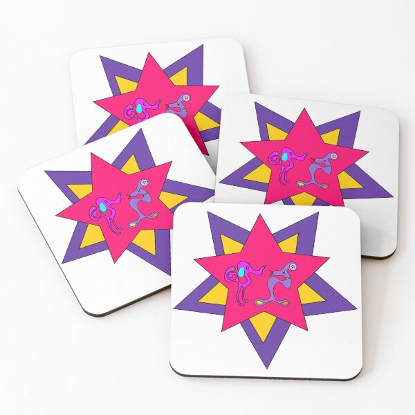 Item preview, A meeting between two very sweet beings from a colorful world full of stars designed and sold by Goliardika-Shop.