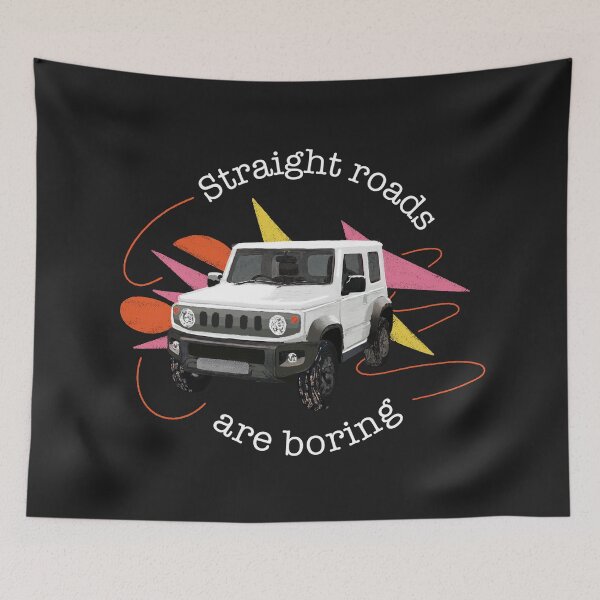 Item preview, Superior White Suzuki Jimny | Straight Roads are Boring designed and sold by stoicjimny.