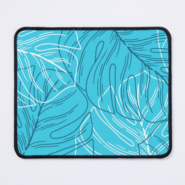 Item preview, Minimalistic Monstera Leaves Pattern Turquoise Blue designed and sold by GraphicsClub.