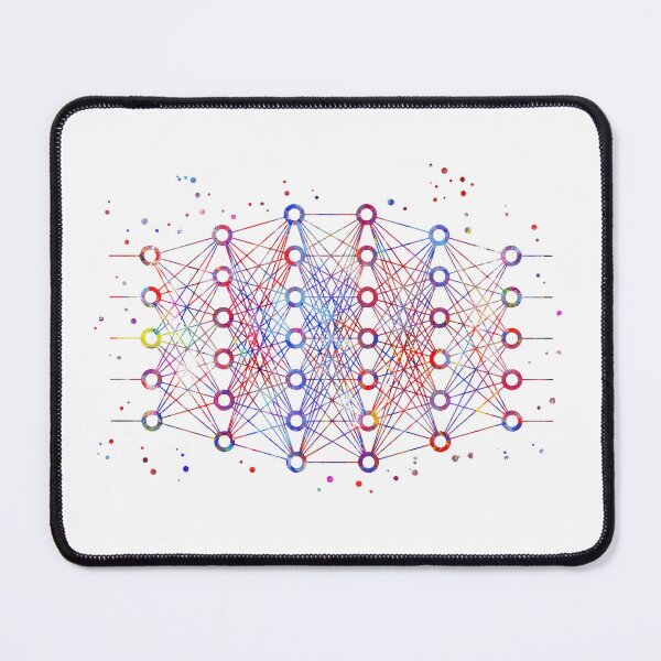 Item preview, Deep neural network, neural network, watercolor deep neural network designed and sold by Rosaliartbook.