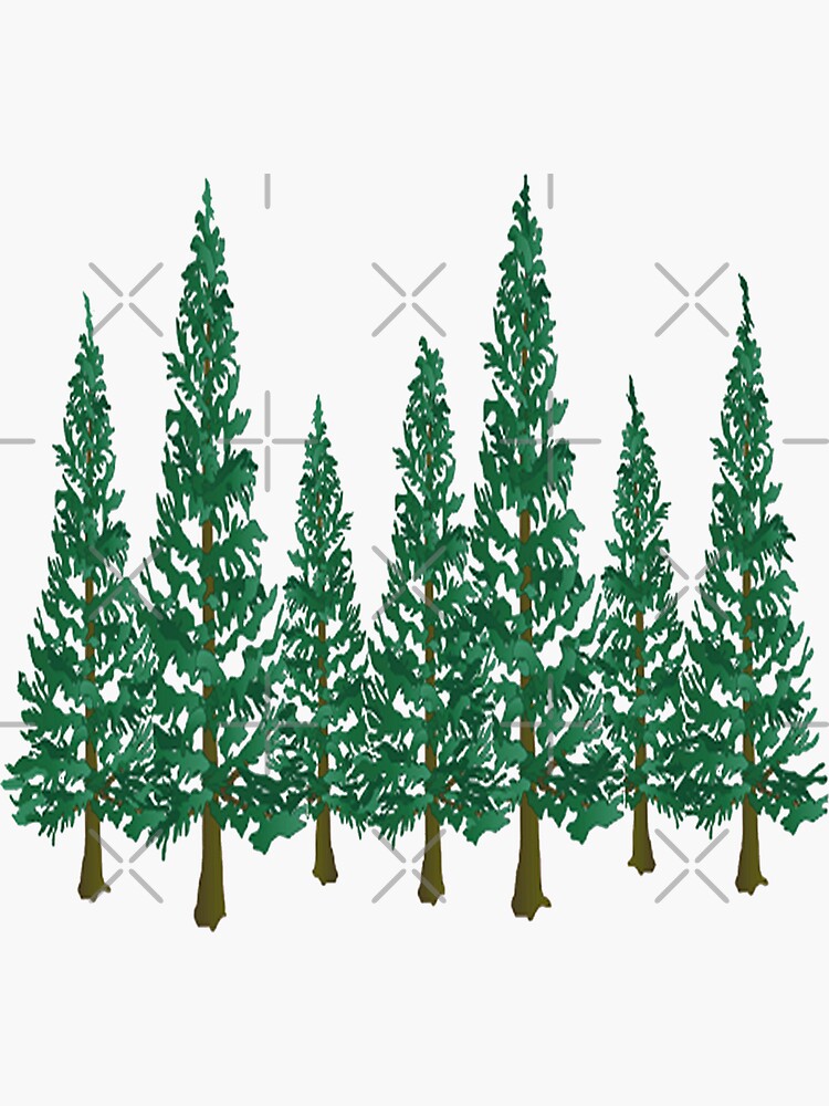 Retro Pines Camping Sticker