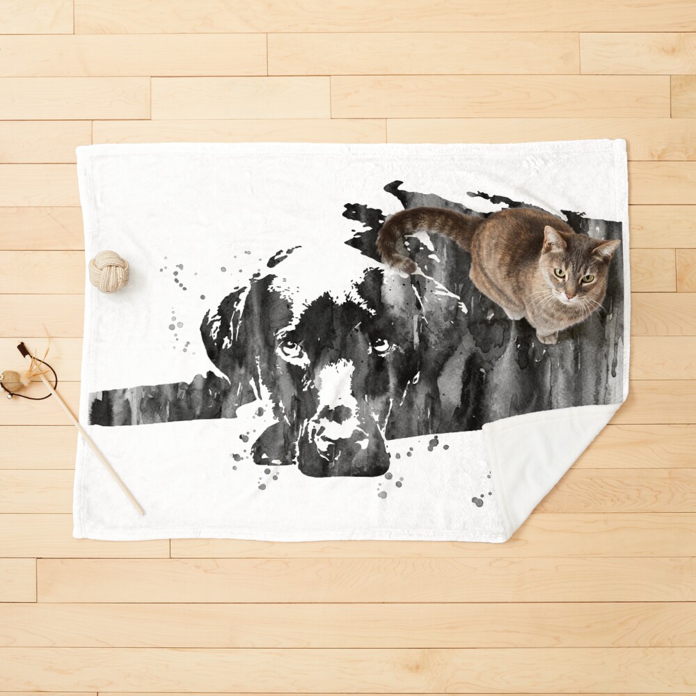 Labrador, Labrador art, retriever, watercolor Labrador Pet Blanket