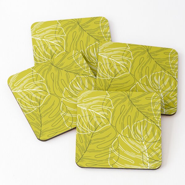 Item preview, Minimalistic Monstera Leaves Pattern Dark Shade Yellow designed and sold by GraphicsClub.
