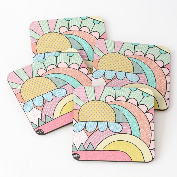Item preview, Geometric Flower design rainbow designed and sold by MartaCrokis.
