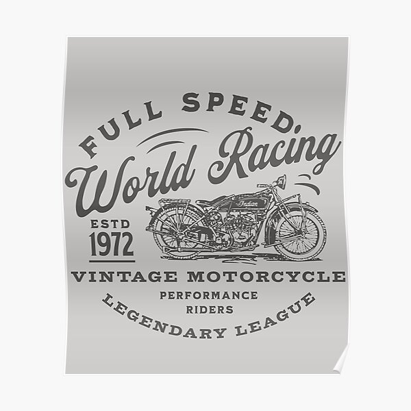 "Vintage Motorcycle World Racing " Poster for Sale by MetaArtWorld