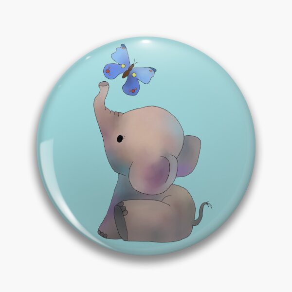 Artikelvorschau, Elefant mit Schmetterling entworfen und verkauft von Blumchen.